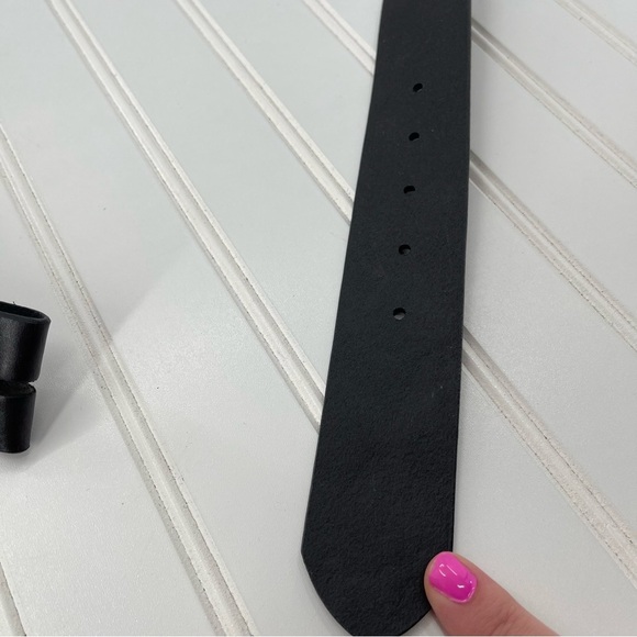 Embossed Cross Bones and Stars Brown Genuine Leather Belt Size XL - Picture 9 of 11